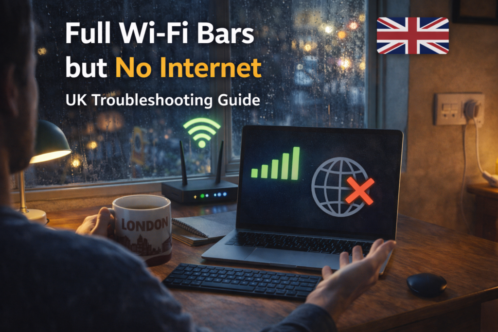 full wi-fi bars but no internet