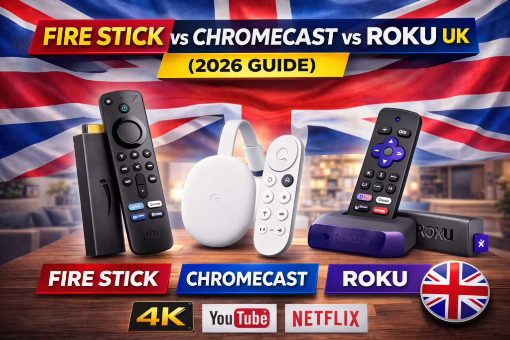 Fire Stick vs Chromecast vs Roku UK
