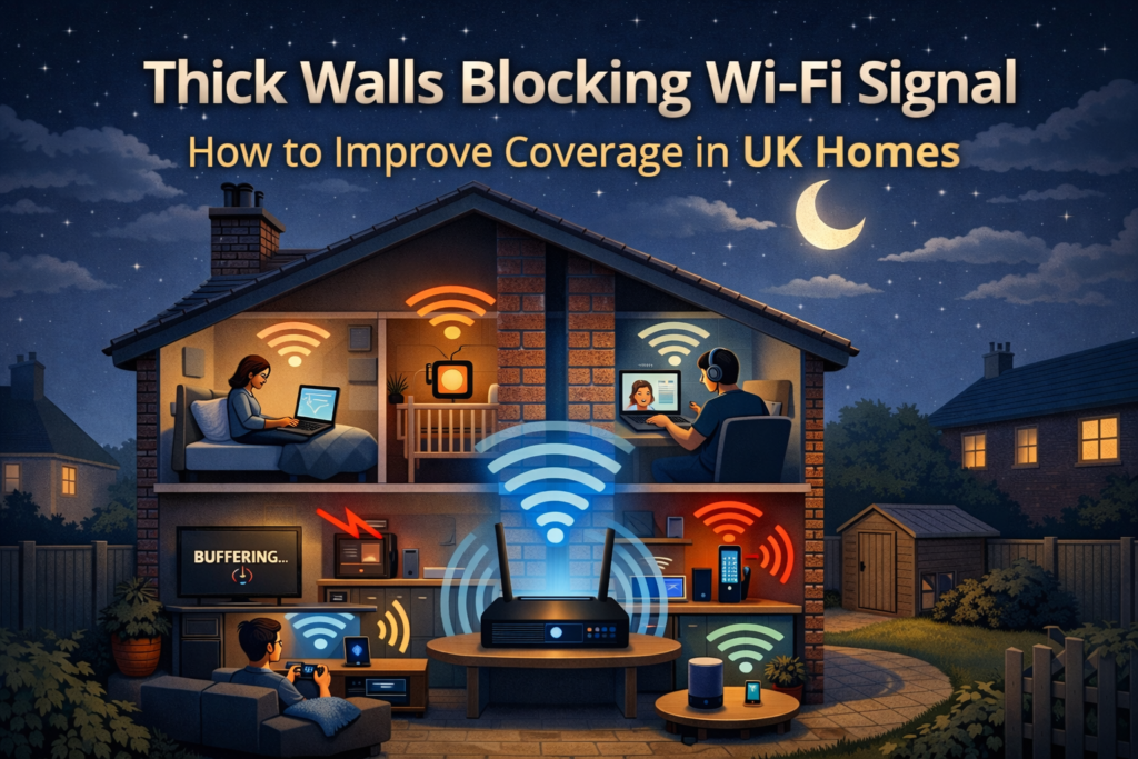 thick walls blocking Wi-Fi signal
