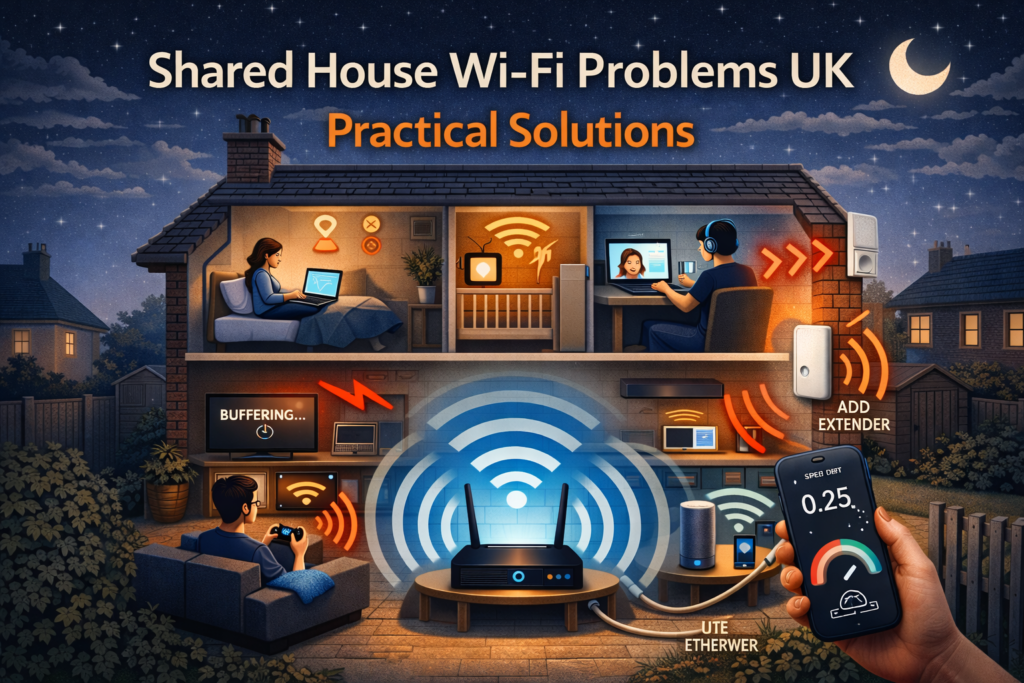 Shared house Wi-Fi problems UK